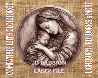 Thumbnail for Virgin Mary 3d illusion & laser-ready files - 3DWave.us