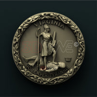 Thumbnail for VIRGINIA STATE SEAL 3D STL 3DWave
