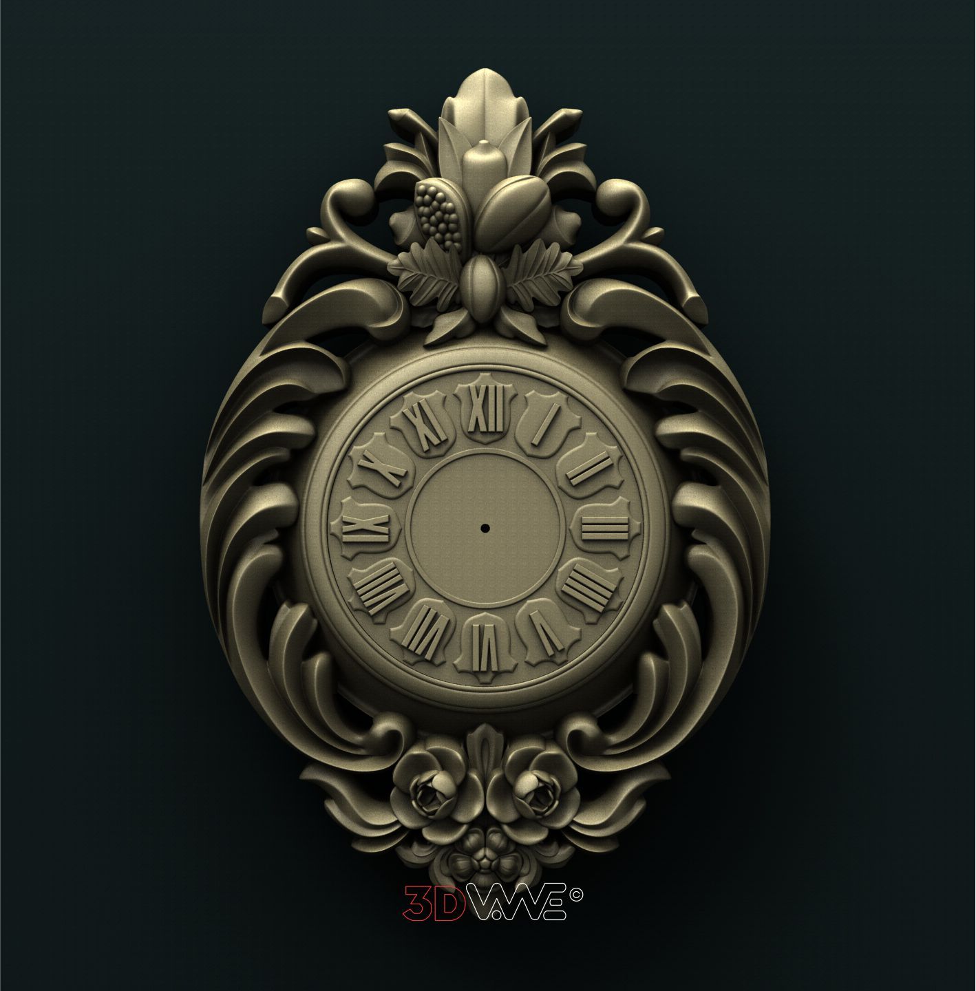 WALL CLOCK 3D STL 3DWave
