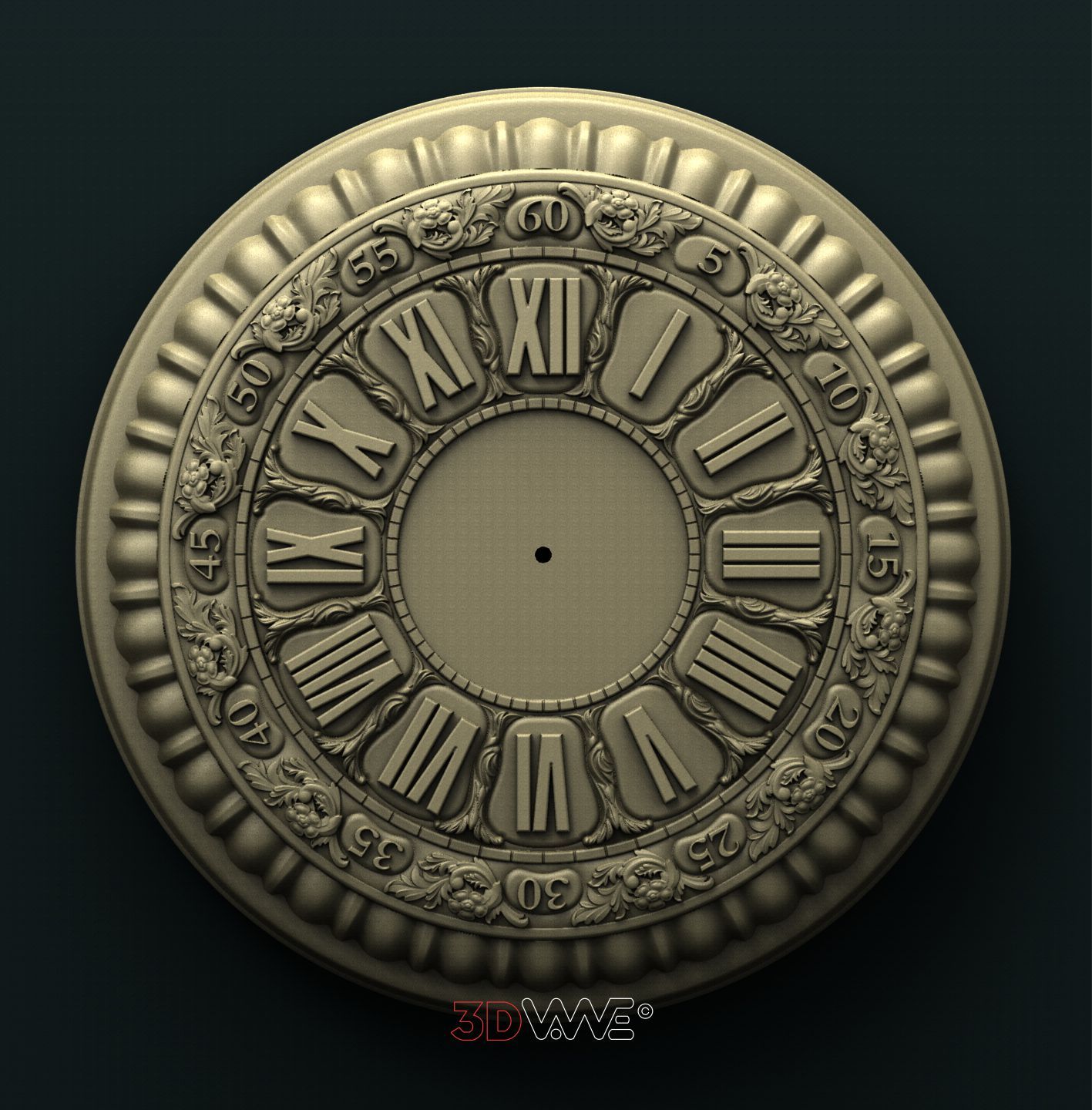 WALL CLOCK 3D STL 3DWave