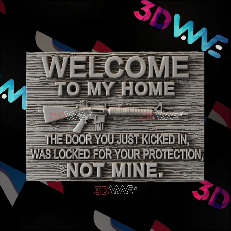 WARNING SIGN 3d stl - 3DWave.us
