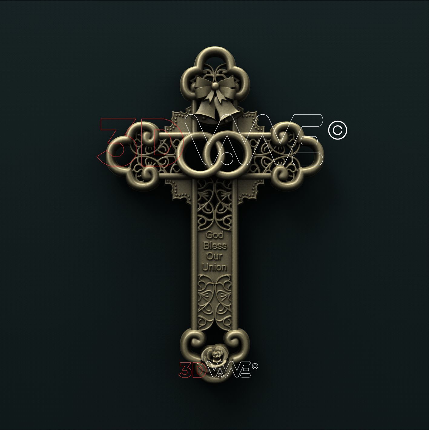 WEDDING CROSS 3d stl 3DWave