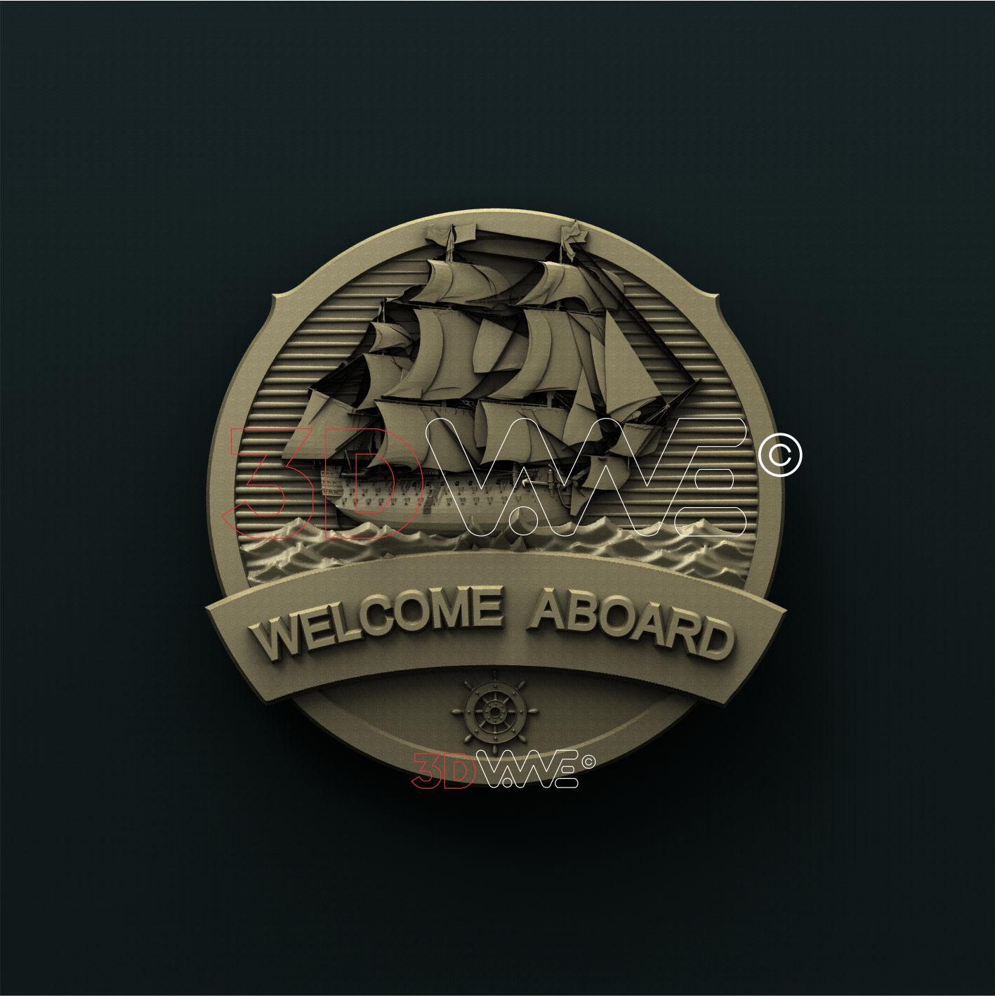 WELCOME ABOARD 3D STL 3DWave