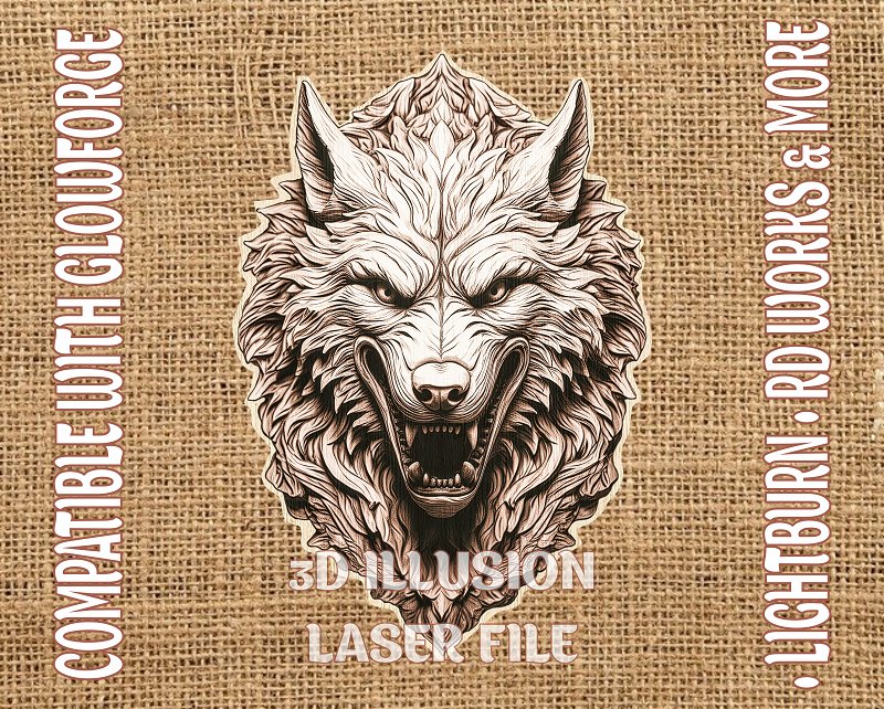 Werewolf 3d illusion & laser-ready files - 3DWave.us