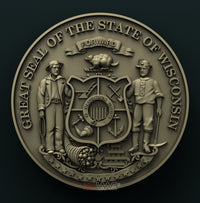 Thumbnail for WISCONSIN STATE SEAL 3D STL 3DWave