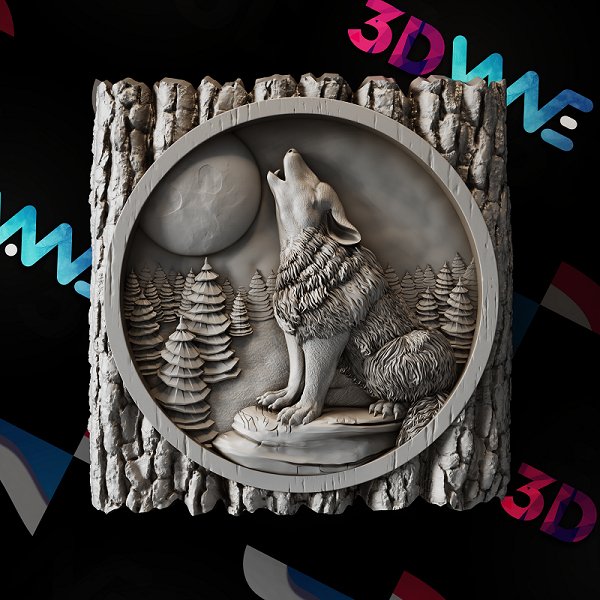 WOLF 3d stl - 3DWave.us