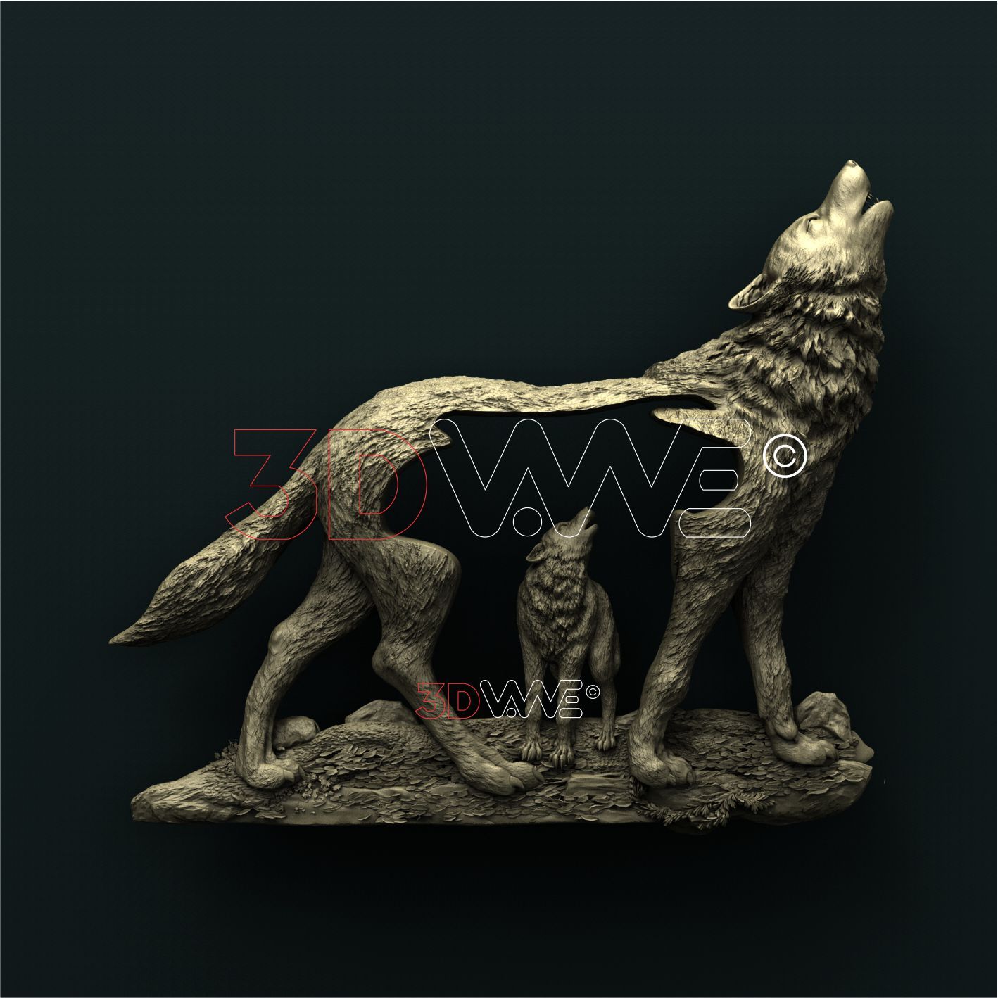 WOLVES 3D STL 3DWave