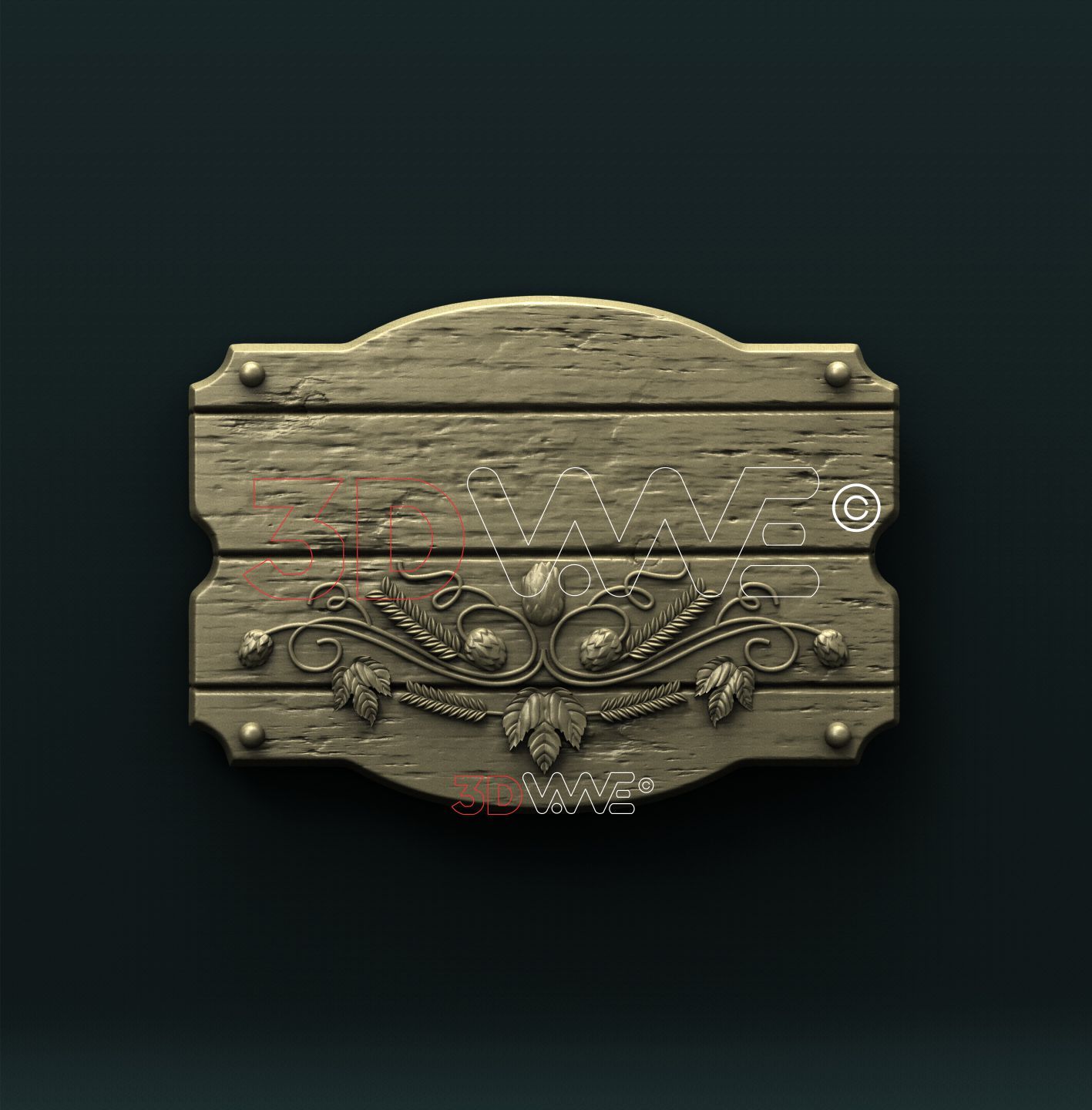 WOODEN BOARD 3D STL 3DWave