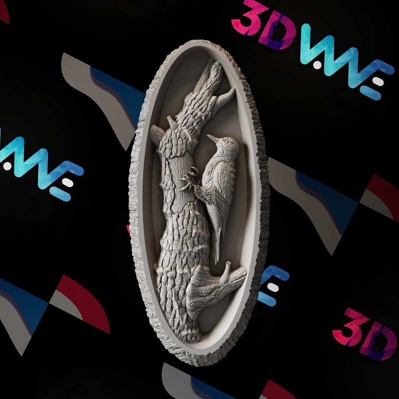 Woodpecker 3d stl - 3DWave.us