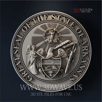 Thumbnail for ARKANSAS STATE SEAL 3D STL
