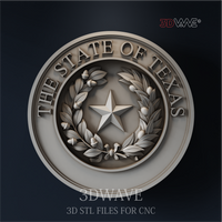 Thumbnail for TEXAS SEAL 3D STL FILE FOR CNC