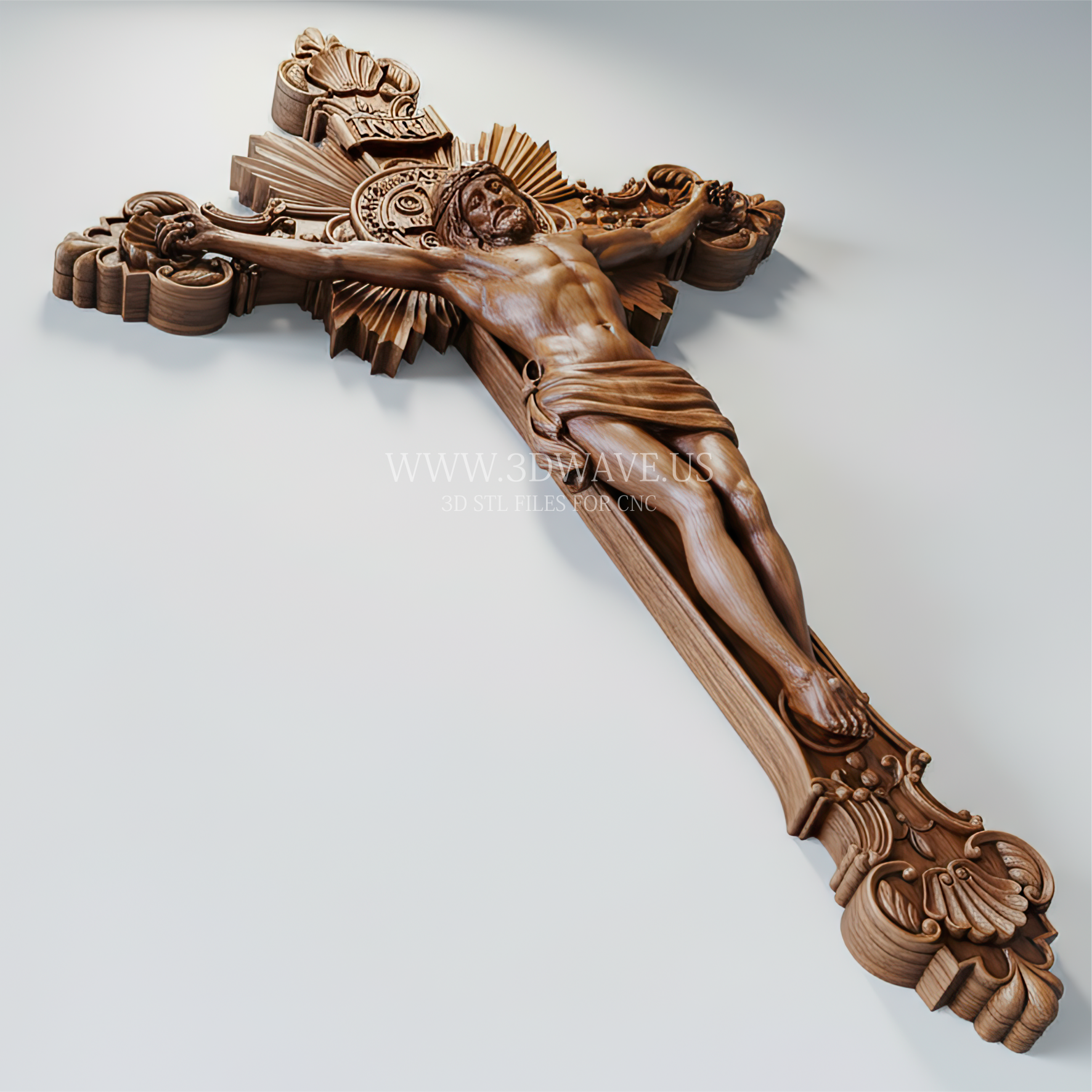 Jesus Christ Crucifix Wall Cross | Religious Catholic Home Decor Art - 3DWave.us