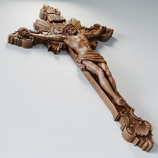 Jesus Christ Crucifix Wall Cross | Religious Catholic Home Decor Art - 3DWave.us