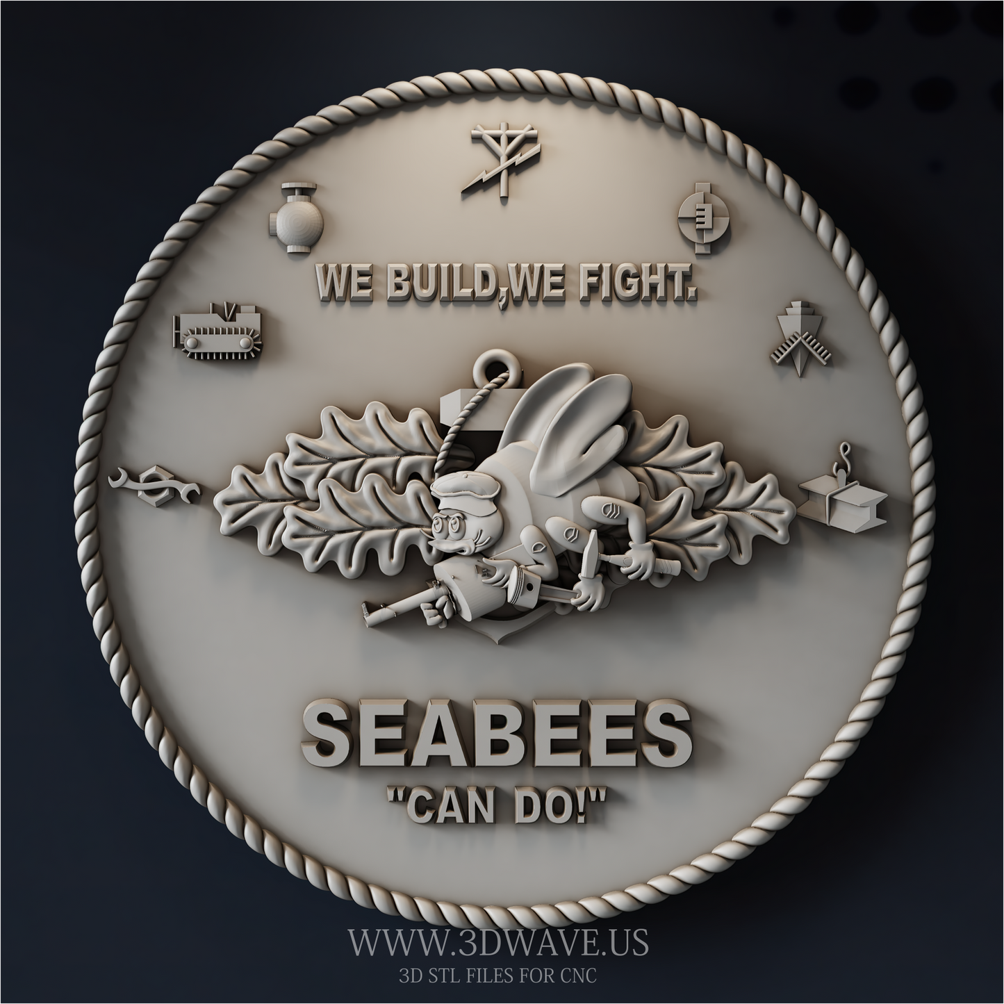 Seabees STL Bundle | CNC Router Files | 3DWave
