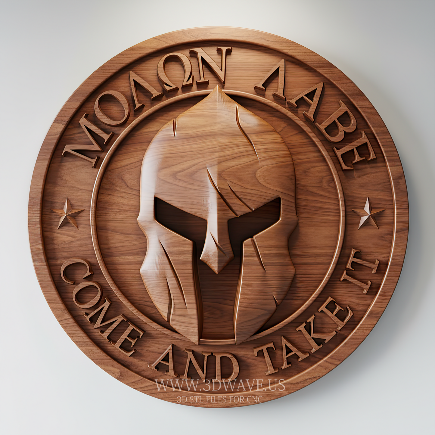 Spartan Helmet STL File | Molon Labe Wood Carving | Corinthian Helmet CNC Router - 3DWave.us