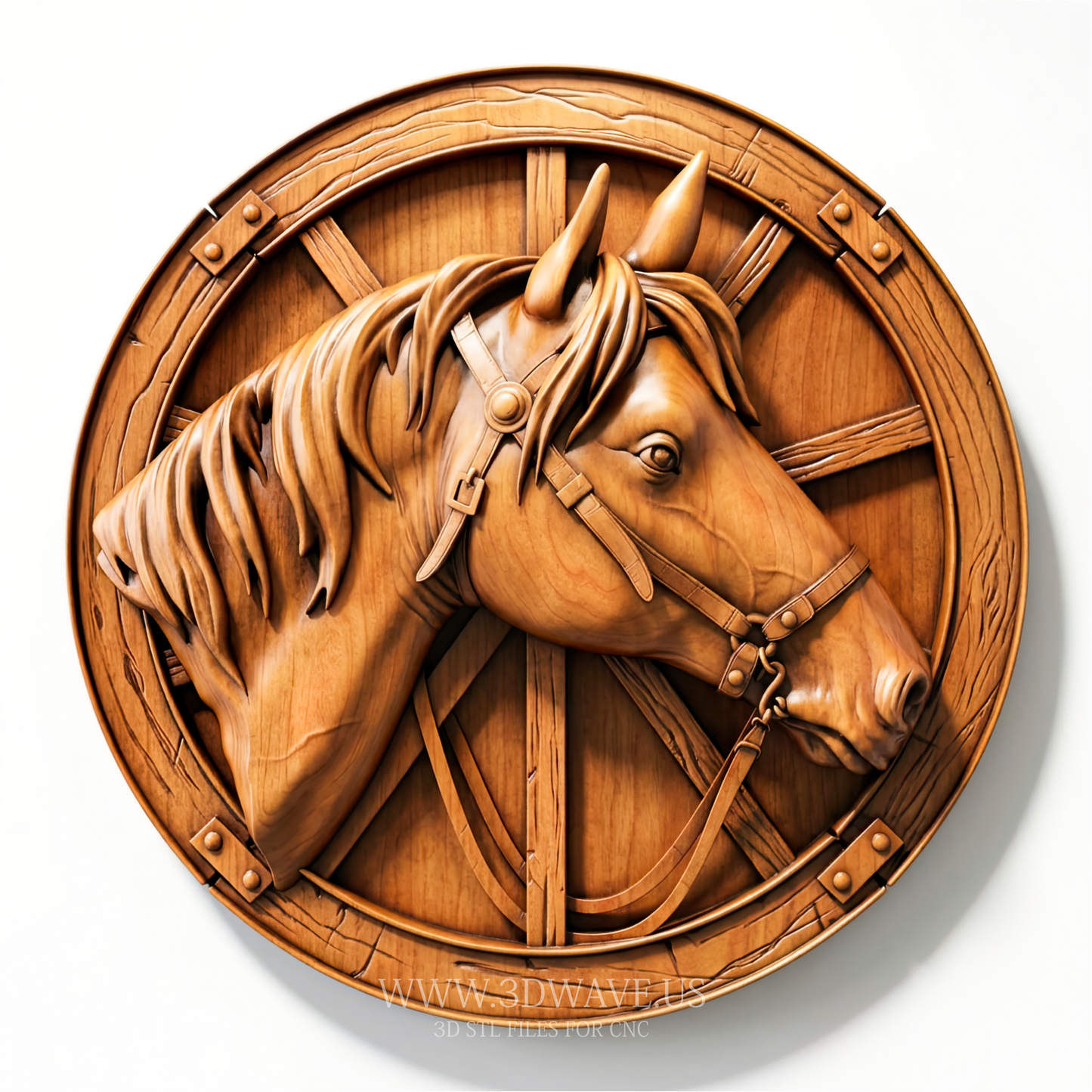 Horse STL File | Horse Head CNC Relief | Router Carving Download