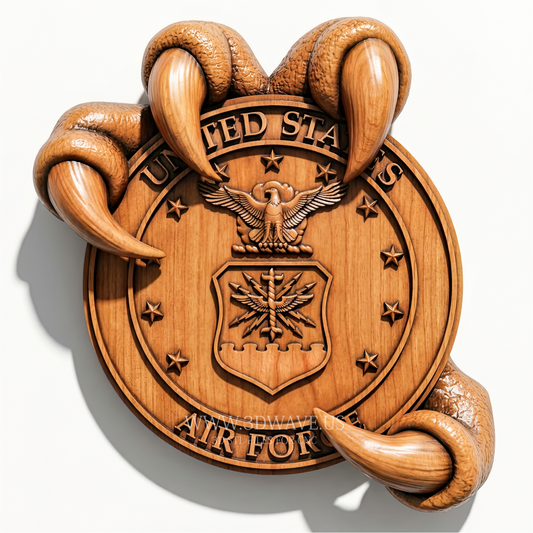 US Air Force STL File | Eagle Military Relief CNC Model | Router Carving Download