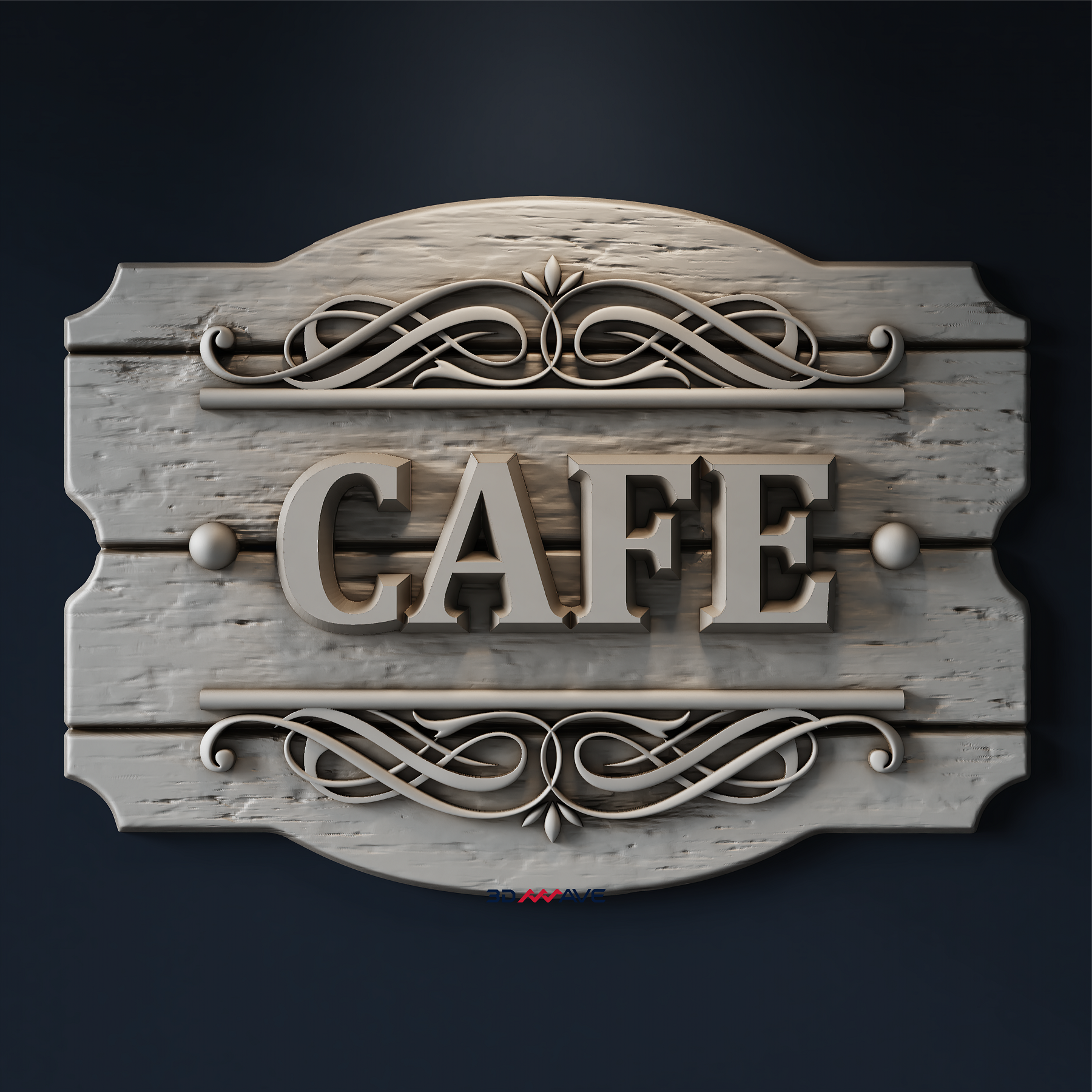 Coffee Bar Sign STL File | CNC Router File | Coffee Station Wall Decor - 3DWave.us