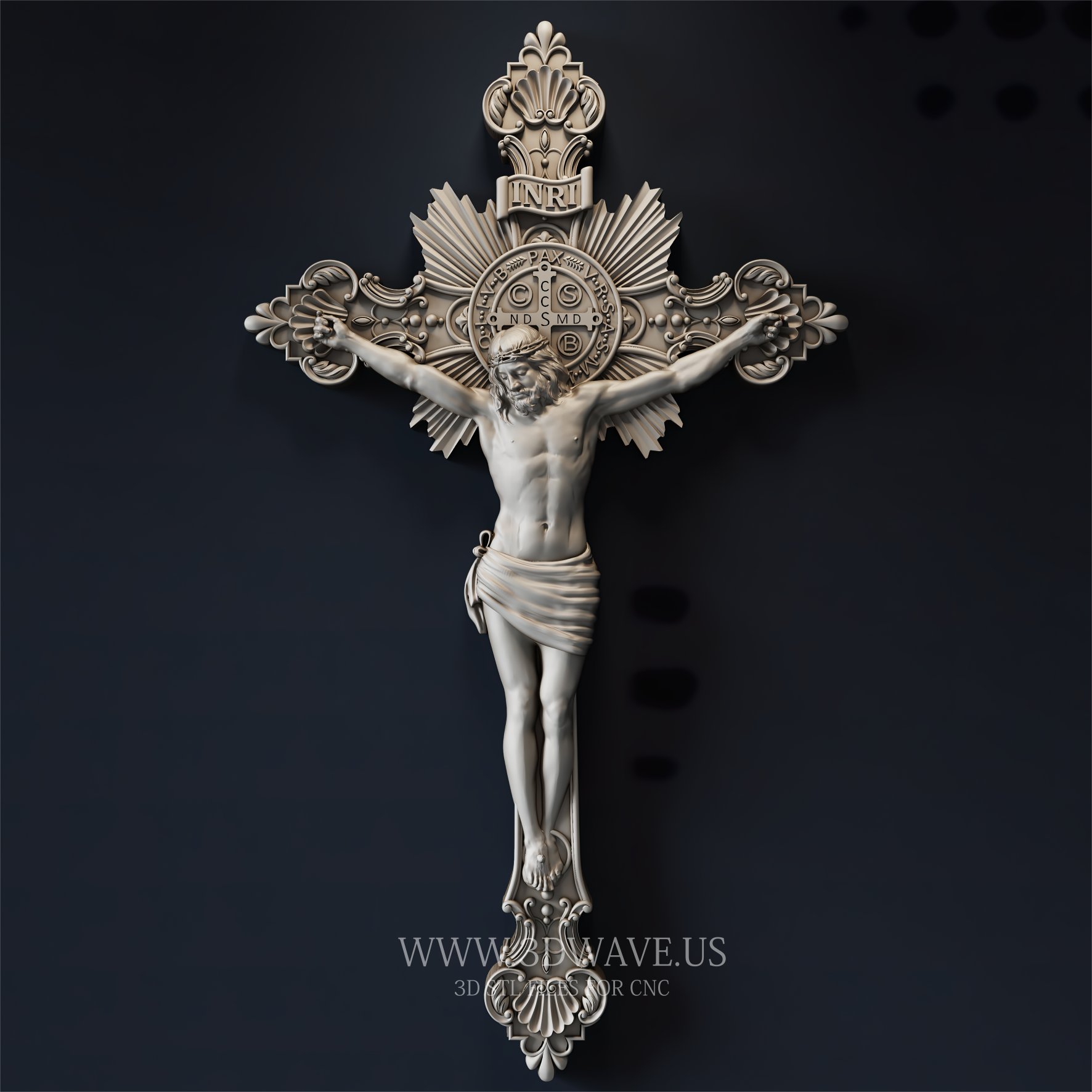 Jesus Christ Crucifix Wall Cross | Religious Catholic Home Decor Art - 3DWave.us