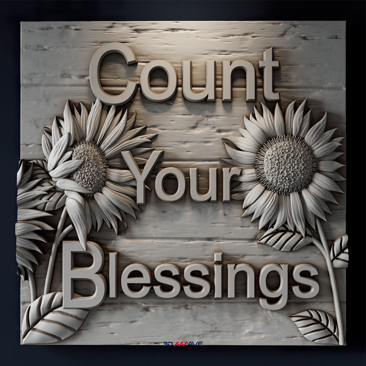 Farmhouse Front Door Sign STL | Premium Sunflower Welcome Sign for CNC Routers - 3DWave.us