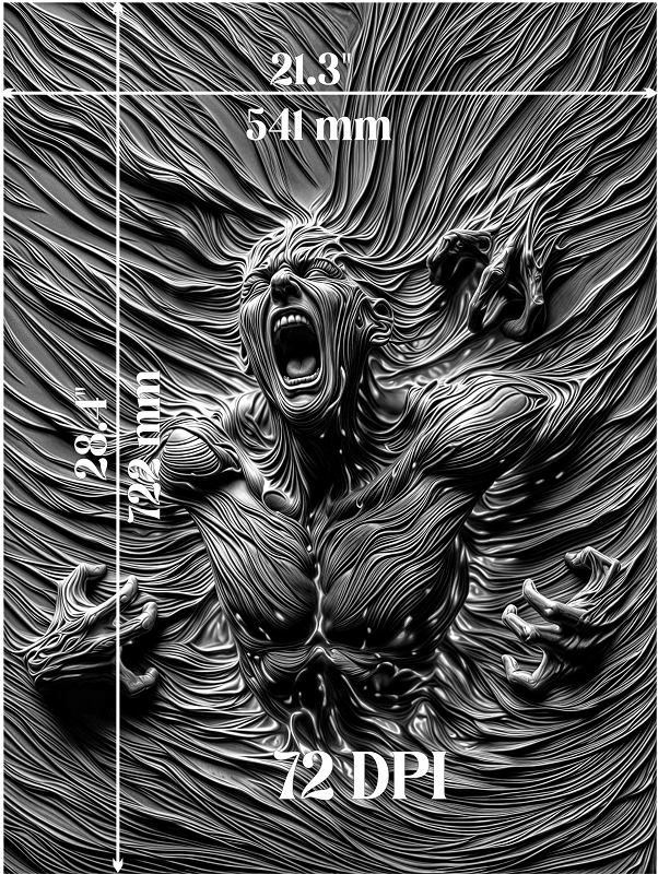 Skeleton 3d illusion & laser-ready file