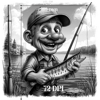 Thumbnail for FUNNY FISHERMAN 3d illusion & laser-ready files