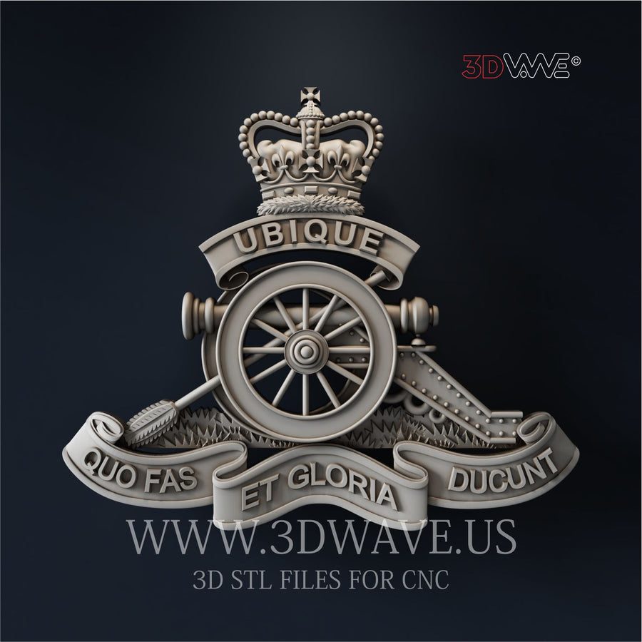 CANADIAN ARMED FORCES ARTILLERY BRANCH 3d stl file for CNC