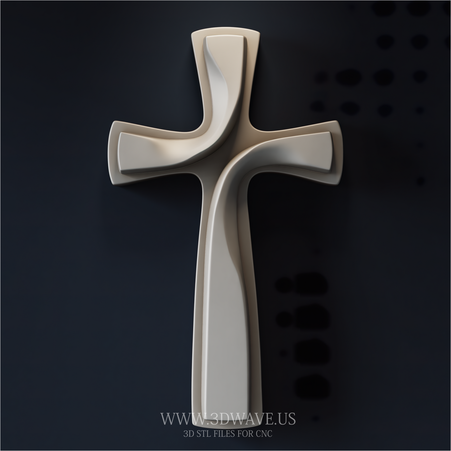 Cross STL File | Christian Relief CNC Model | Wood Carving Download