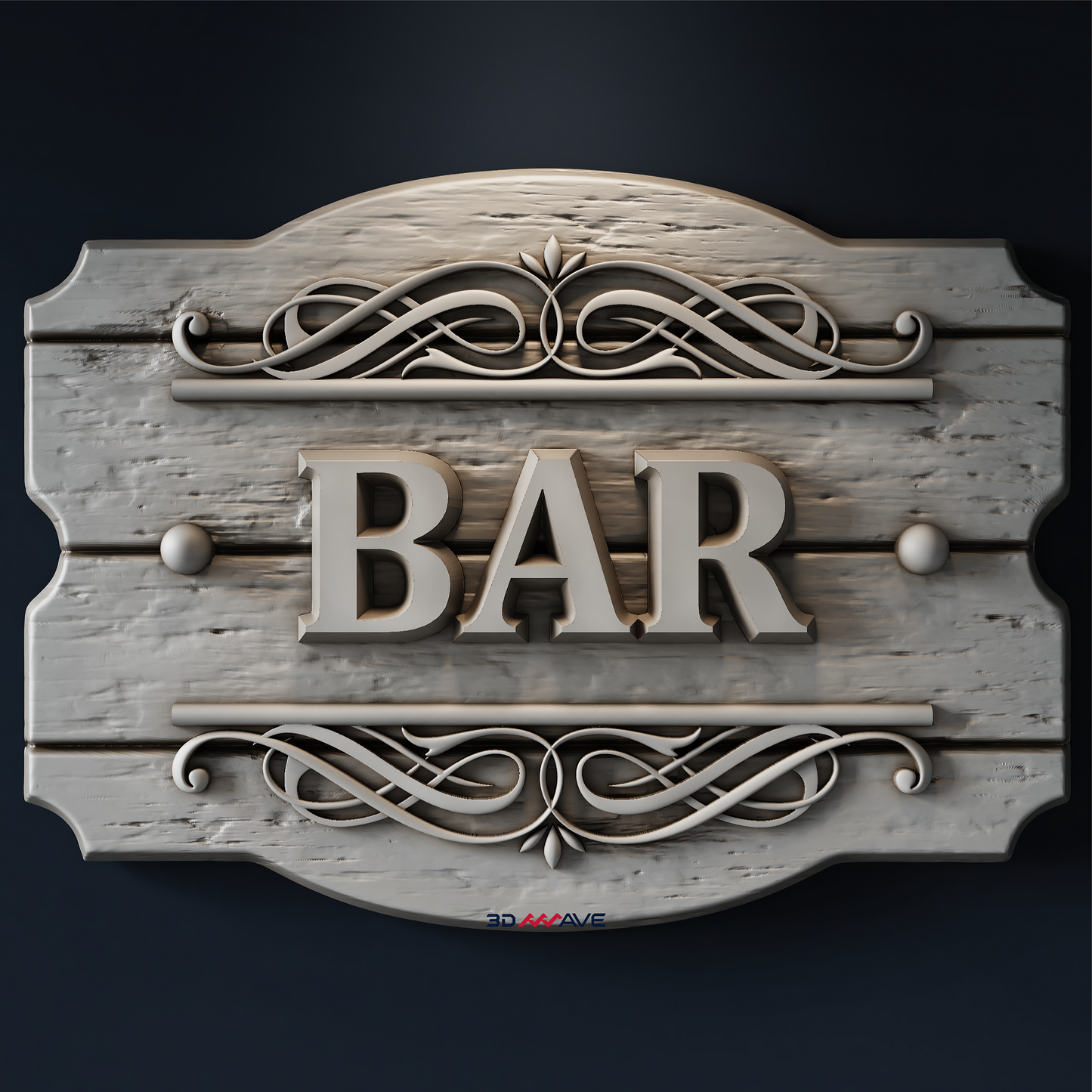 Coffee Bar Sign | STL File for CNC Router | Wood Wall Plaque Relief - 3DWave.us