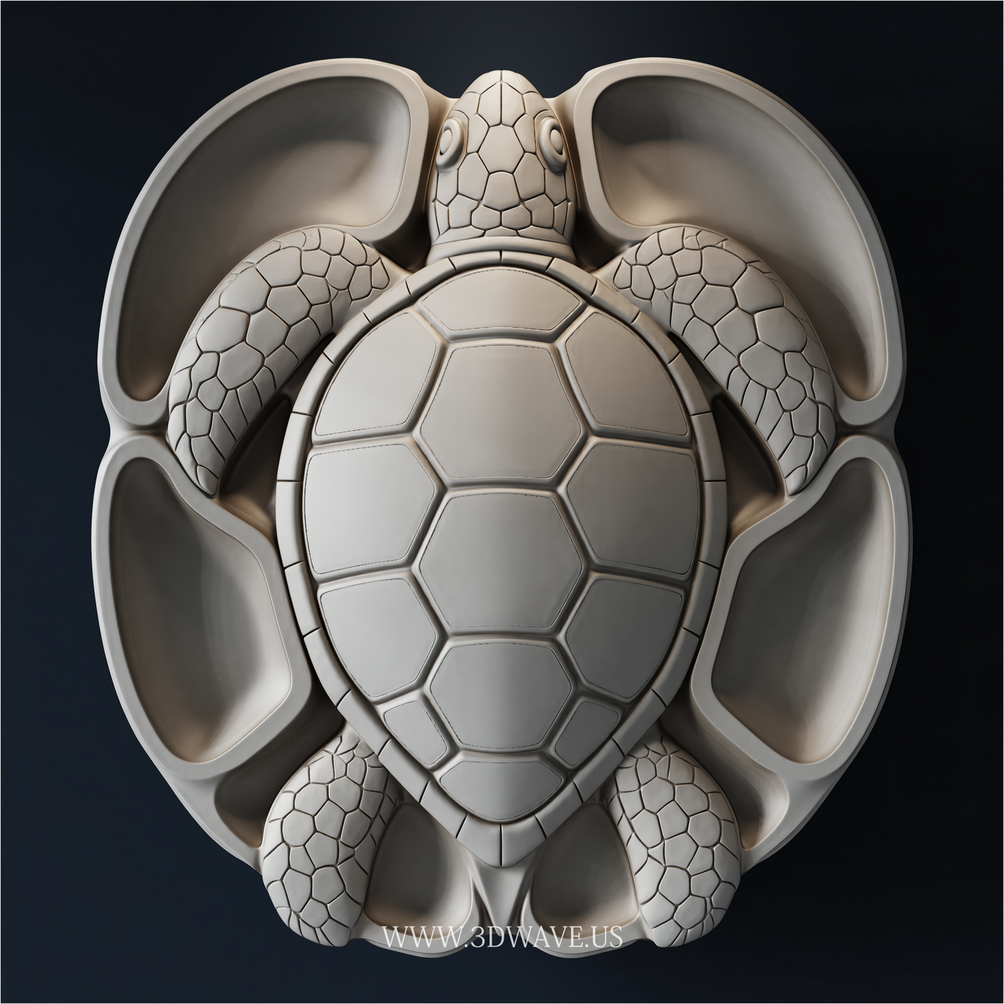 Sea Turtle STL File | CNC Router Charcuterie Tray | 3DWave