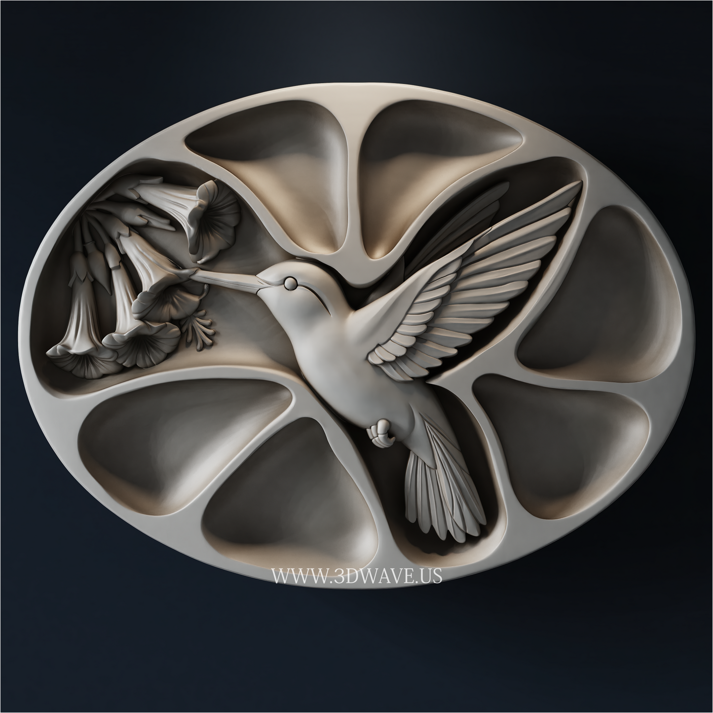 Hummingbird Charcuterie Tray STL | www.3dwave.us