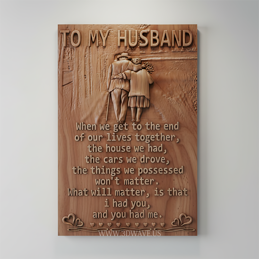 Couple Relief Art | CNC Love Quote Plaque | Romantic Wall Decor | Wood Carving STL - 3DWave.us