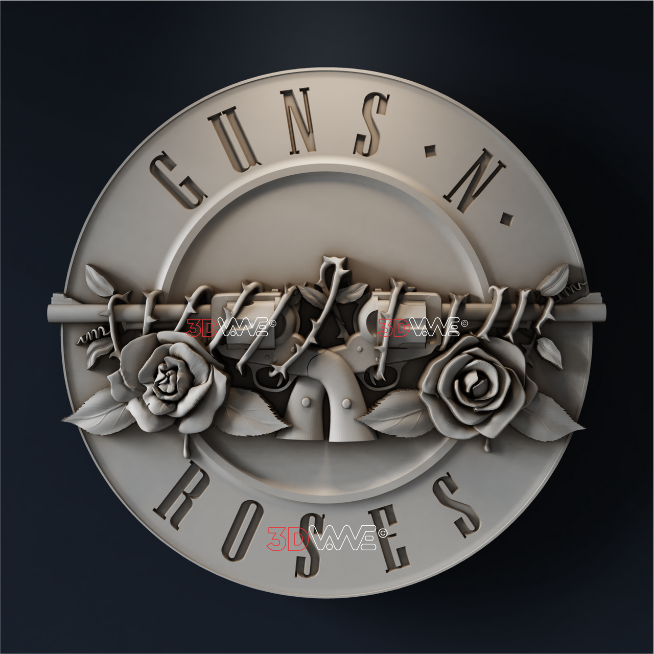 GUNS AND ROSES 3D STL