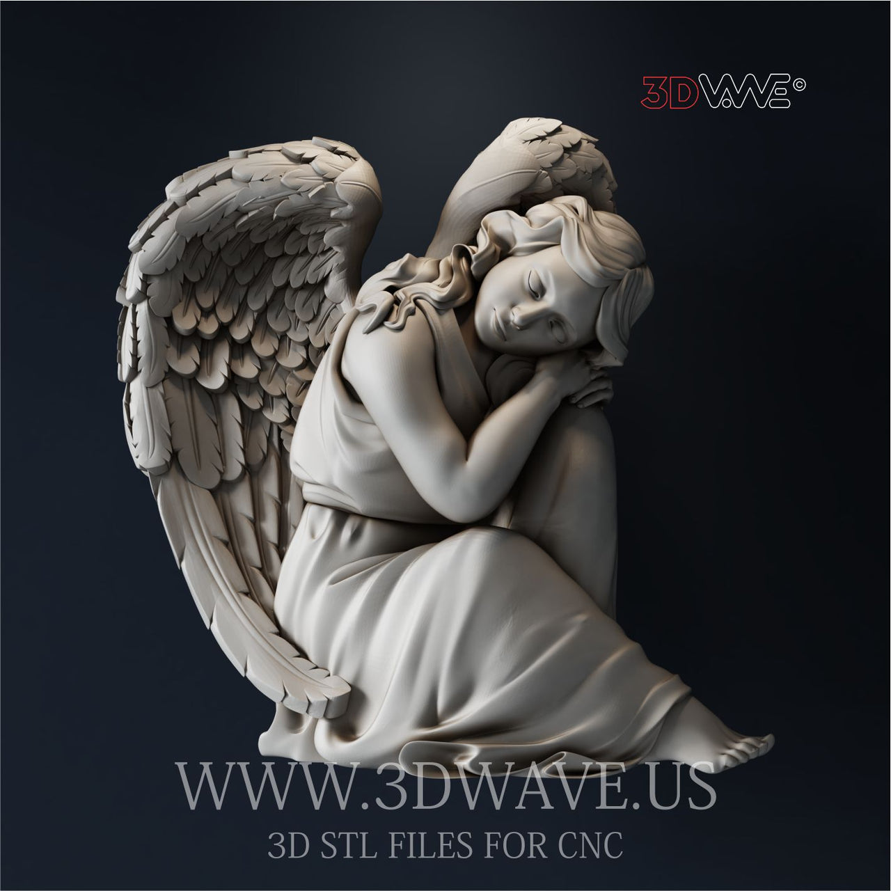 ANGEL 3d stl file for CNC
