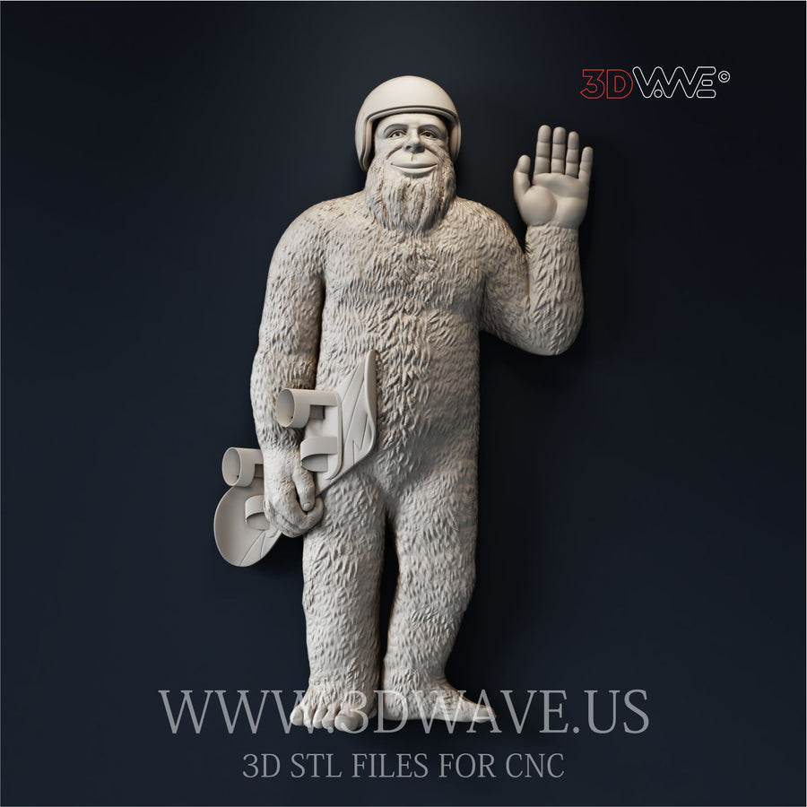 BIG FOOT 3d stl file for CNC