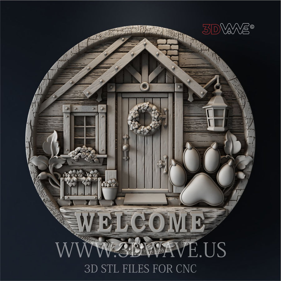 HOME WELCOME SIGN 3d stl