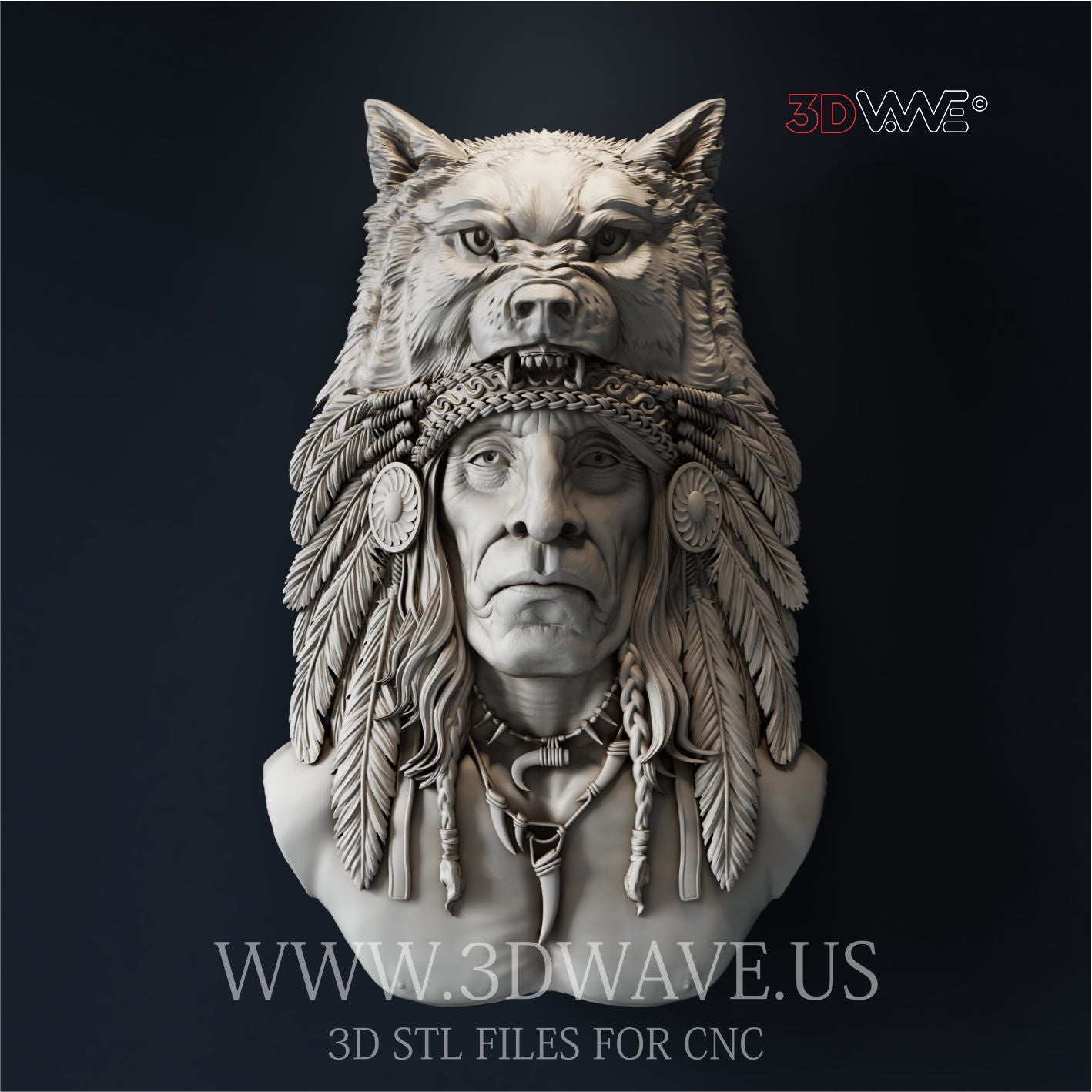 NATIVE AMERICAN 3d stl - - 3DWave.us