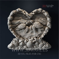 Thumbnail for TURTLES 3d stl files for CNC
