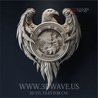 Thumbnail for CALIFORNIA SEAL EAGLE 3d stl file for CNC