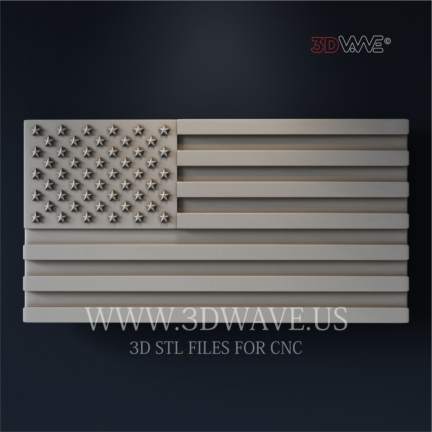 AMERICAN FLAG 3D STL