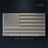 Thumbnail for AMERICAN FLAG 3d stl file for CNC