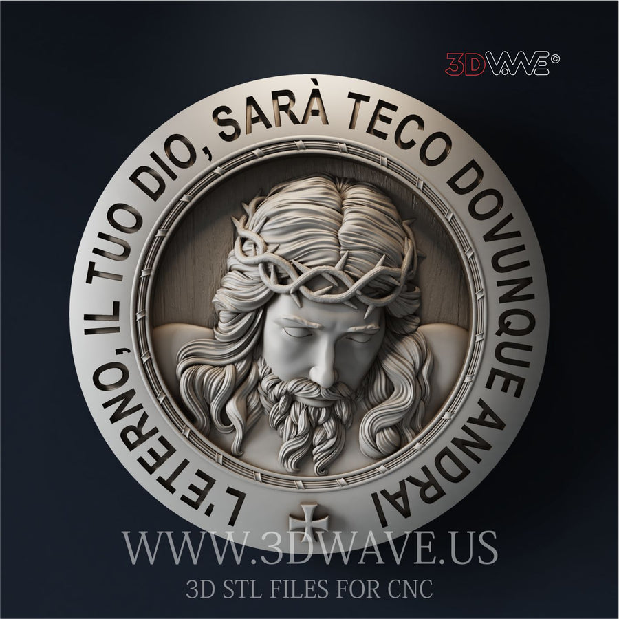 JESUS 3d stl file for CNC (IT)
