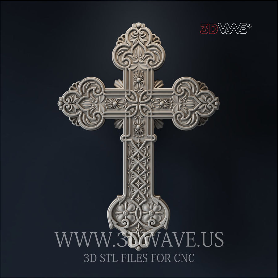 CROSS 3d stl file for CNC