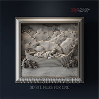 Thumbnail for BABY ANGEL 3d stl file for CNC