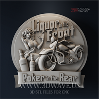 Thumbnail for BIKERS BAR SIGN 3d stl file for CNC