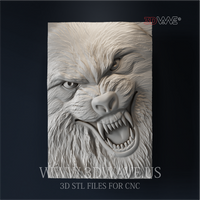 Thumbnail for WOLF 3d stl files for CNC