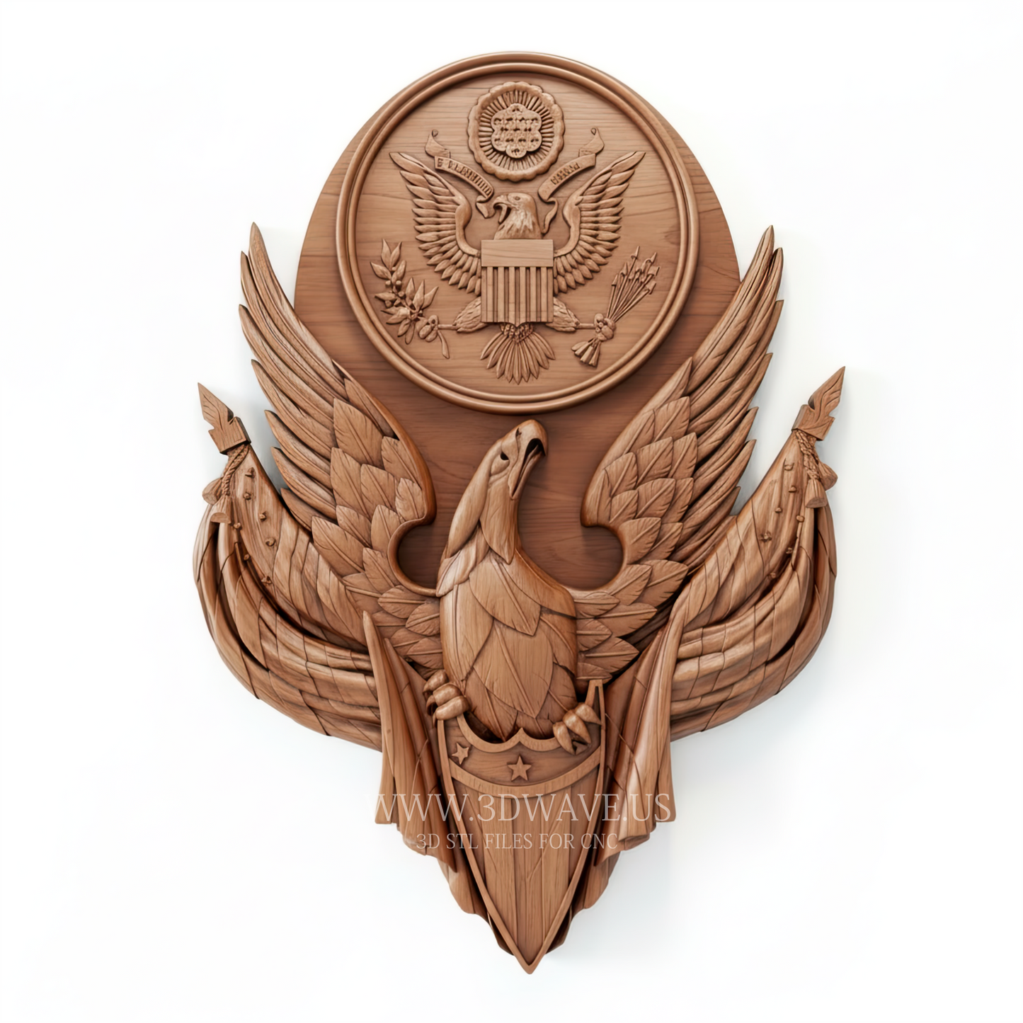 Great Seal of the United States - 3D Model for CNC | Official Seal STL - 3DWave.us