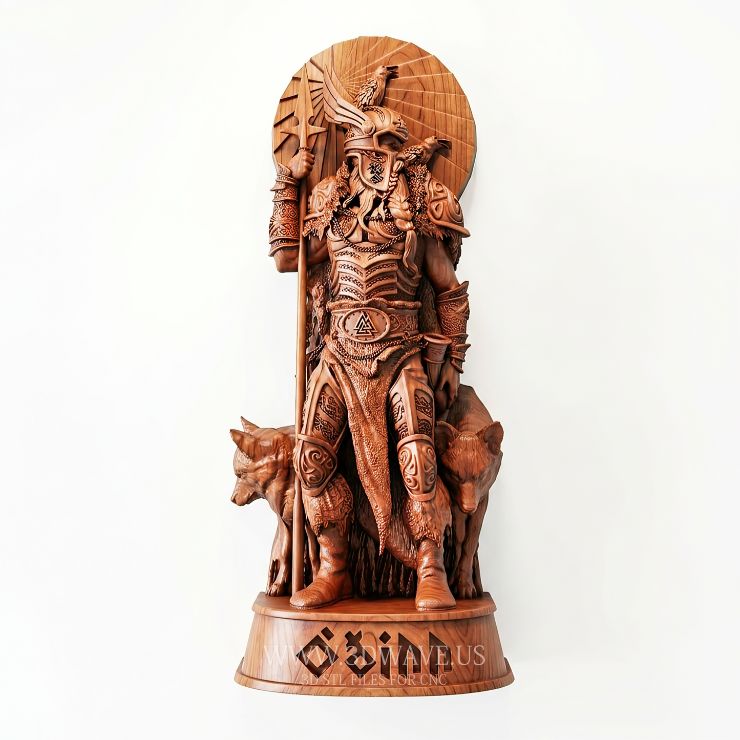 CNC Router File | Odin STL Model, Viking 3D CNC | Norse God Sculpture - 3DWave.us
