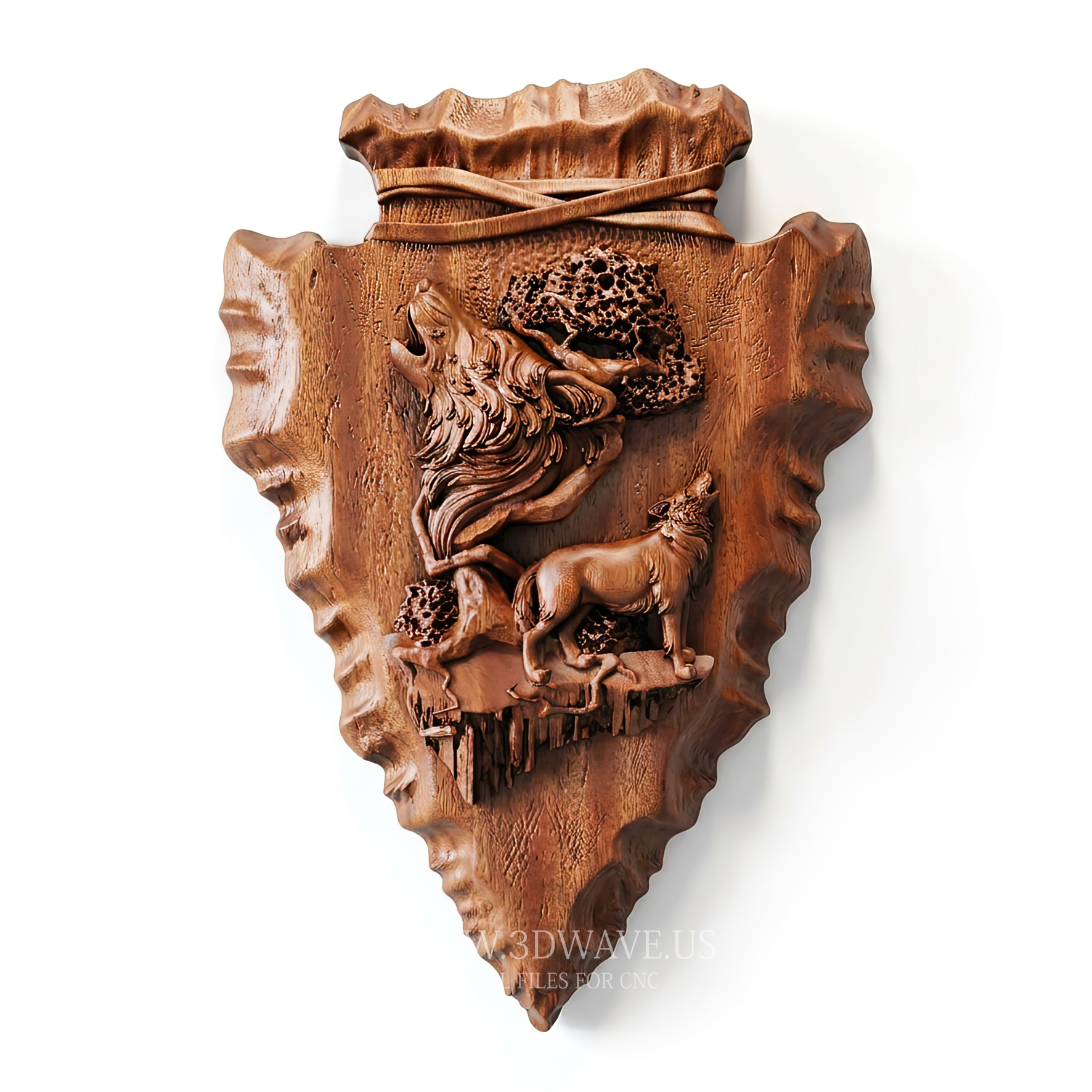 CNC Files for Wood | Wolves Arrow STL, 3D STL Model | CNC Router File - 3DWave.us