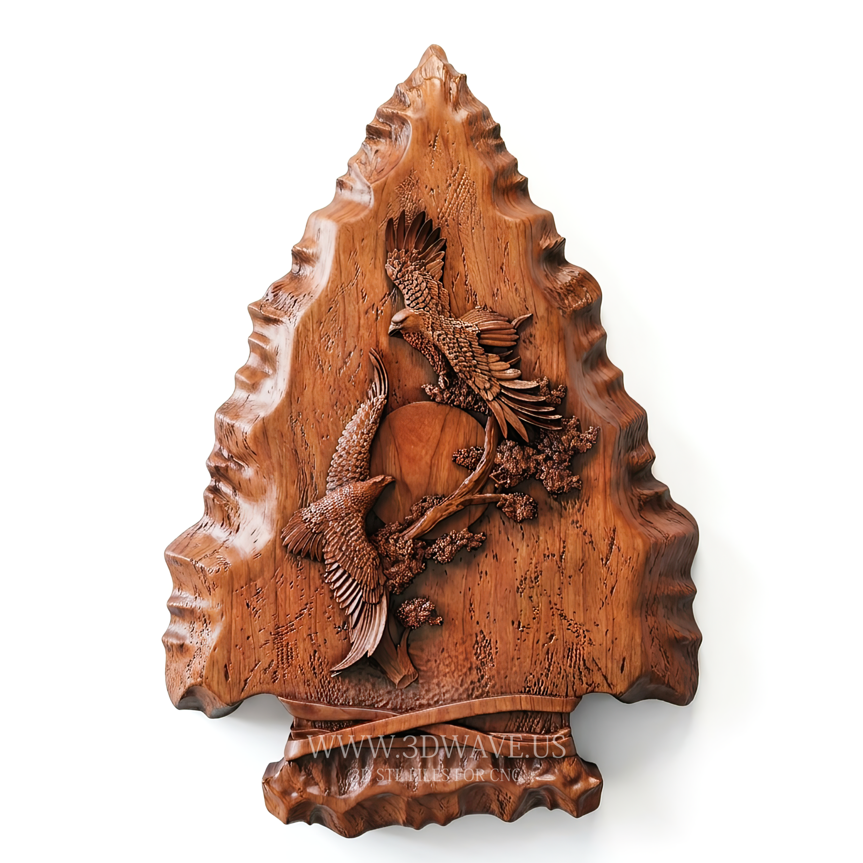 CNC Router File | Eagle STL Model, 3D Relief CNC | Wildlife Eagle Carving - 3DWave.us